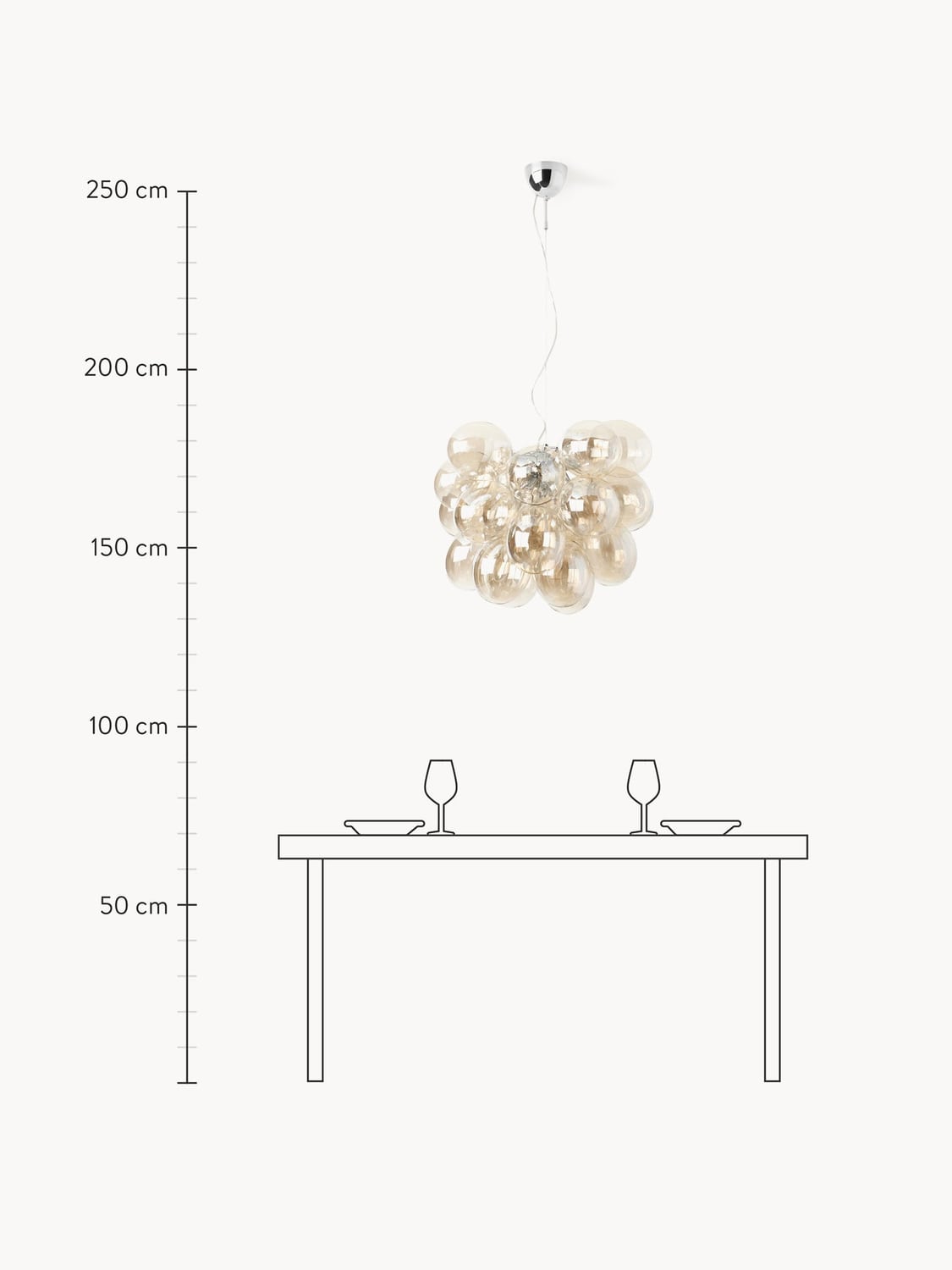 Bellagio Mouth-Blown LED Pendant Light Gross