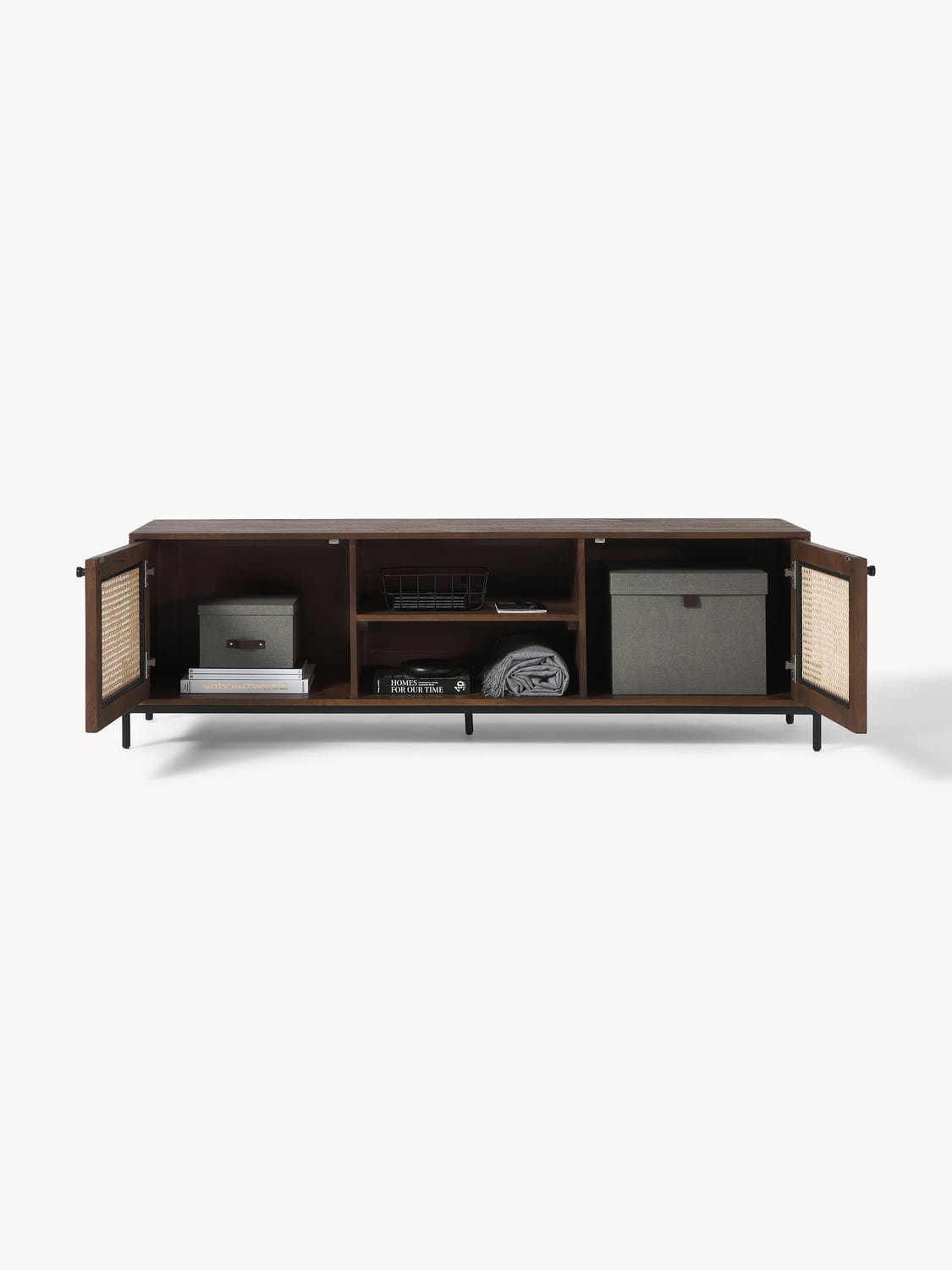 Bellagio TV Lowboard with Viennese Wickerwork