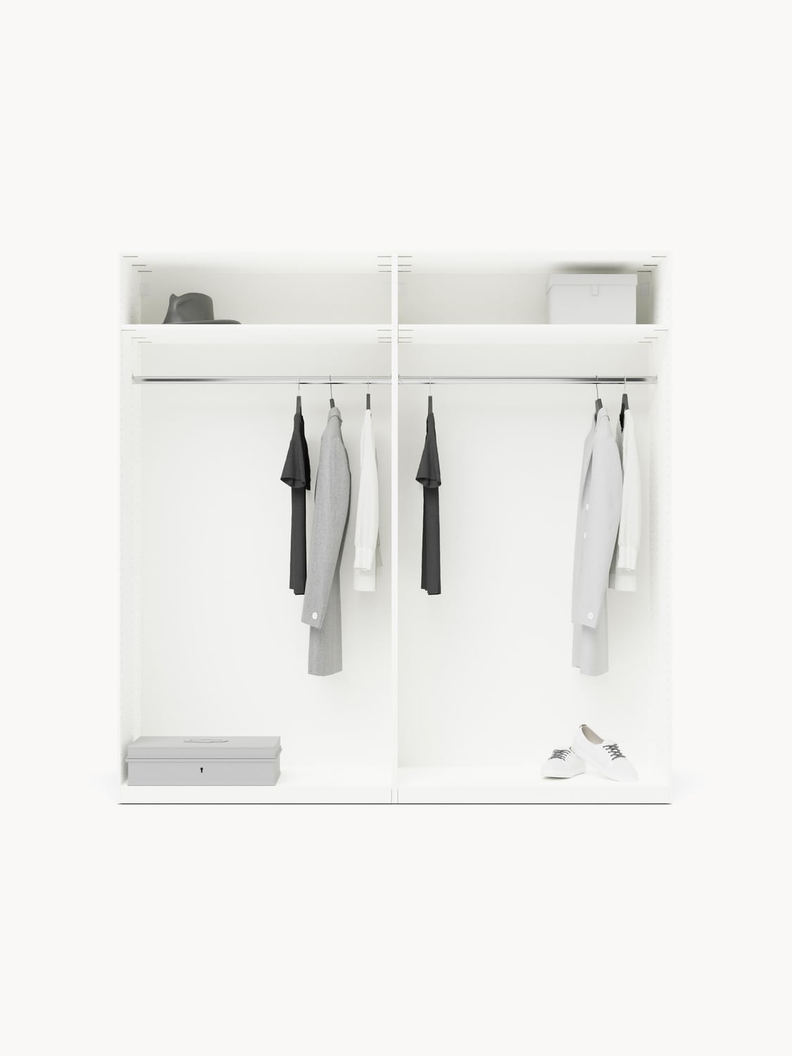 Dosso Modular Hinged Door Wardrobe, 200 cm Wide — available in several sizes