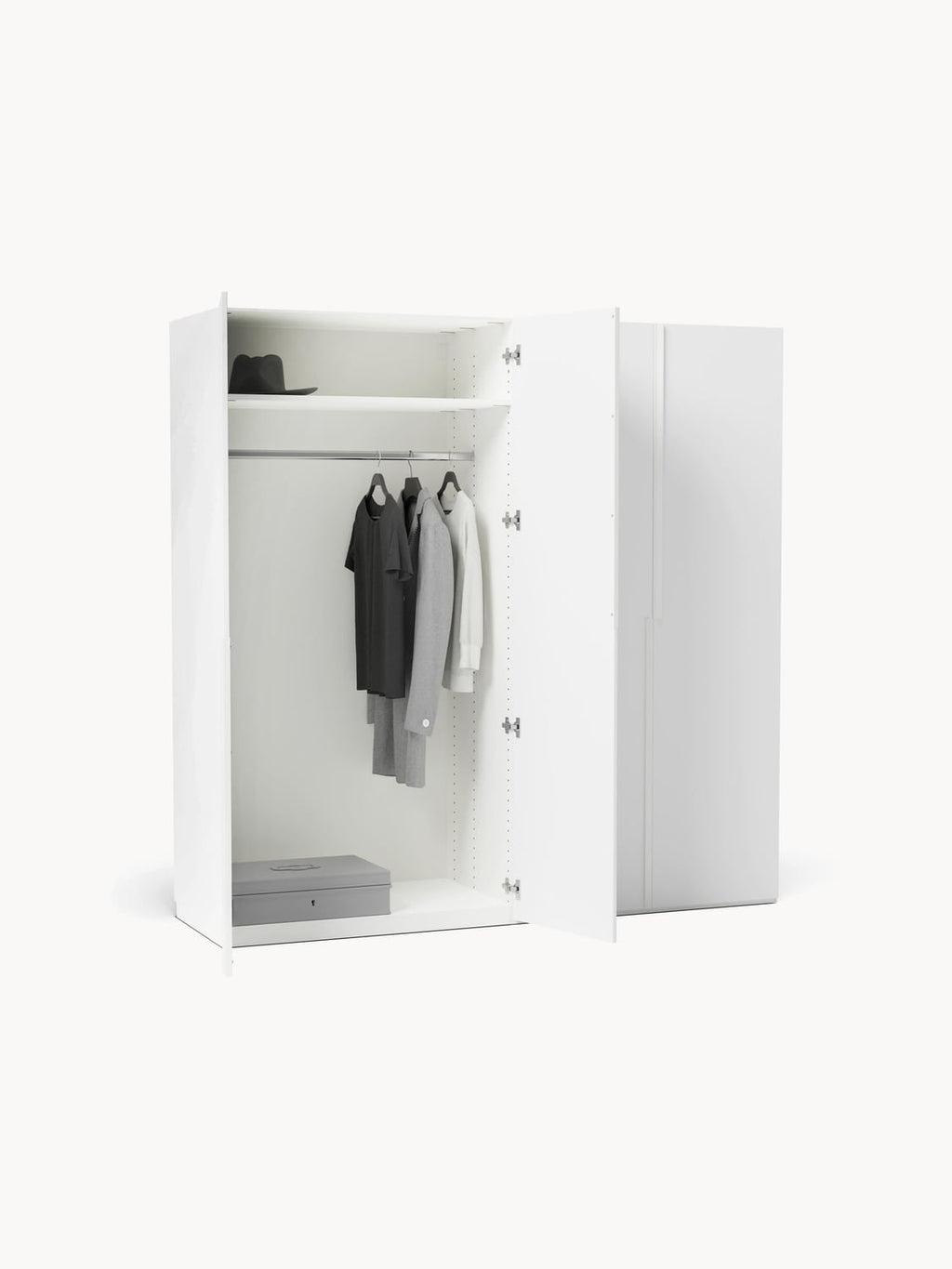 Dosso Modular Hinged Door Wardrobe, 200 cm Wide — available in several sizes