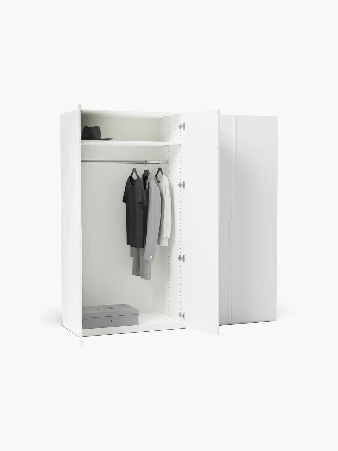 Dosso Modular Hinged Door Wardrobe, 200 cm Wide — available in several sizes