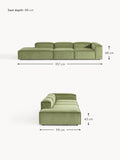 Tavordo XL Corduroy Modular Ottoman