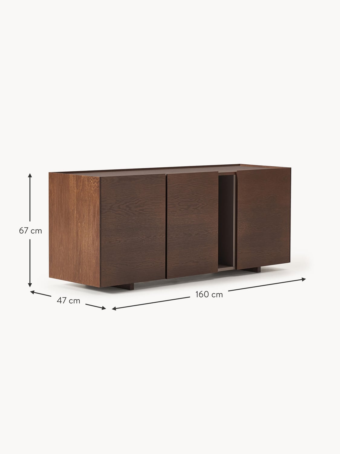 Vercana Wooden Sideboard, W 160 cm
