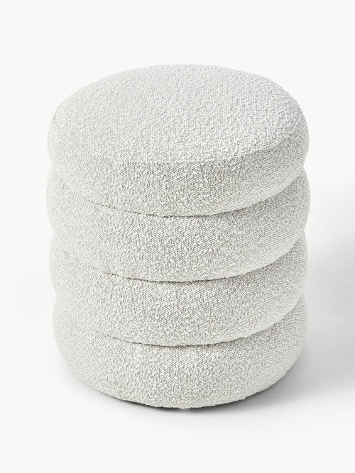 Alserio Bouclé Upholstered Stool