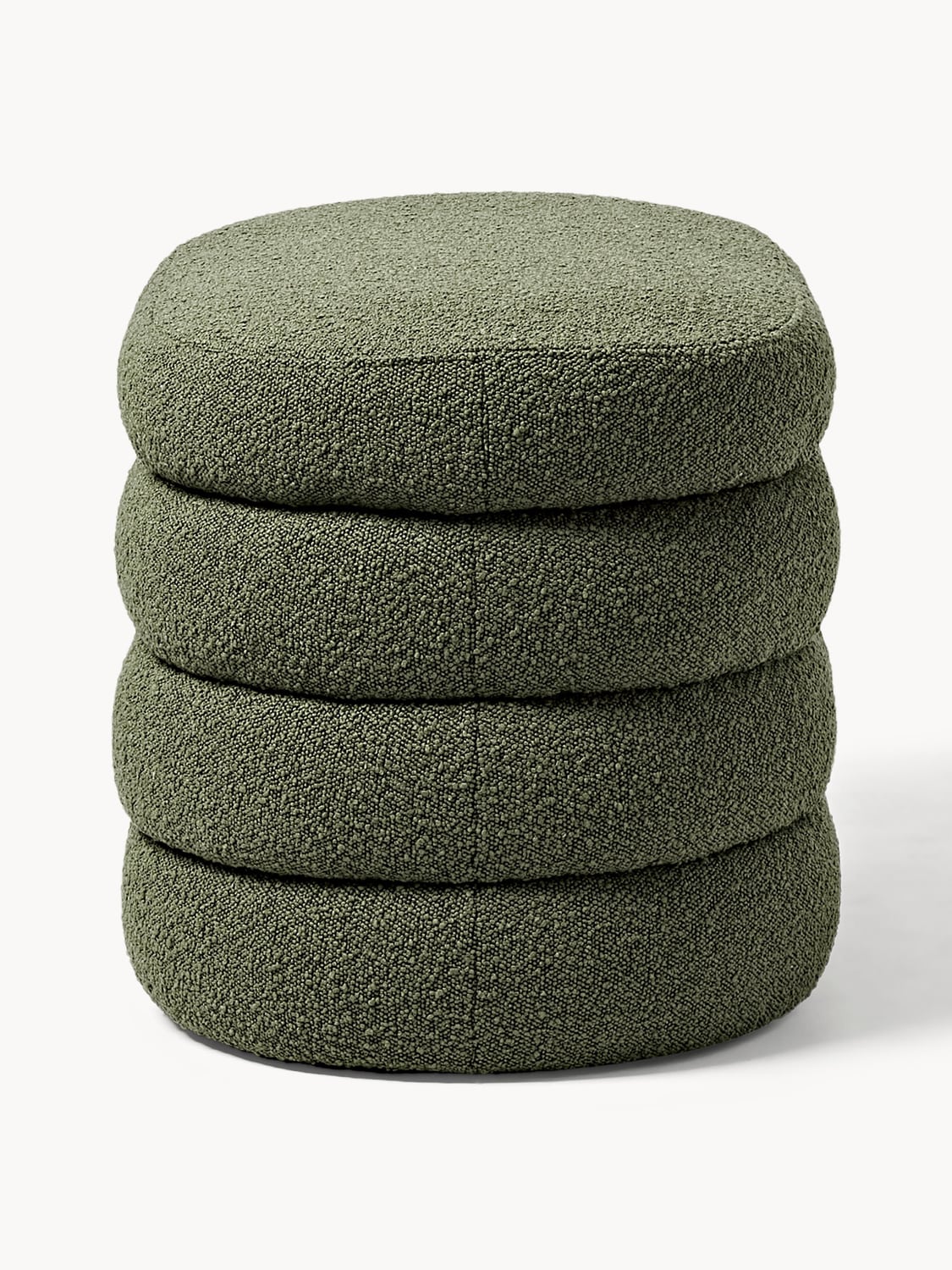 Alserio Small Bouclé Upholstered Bench with Storage Space