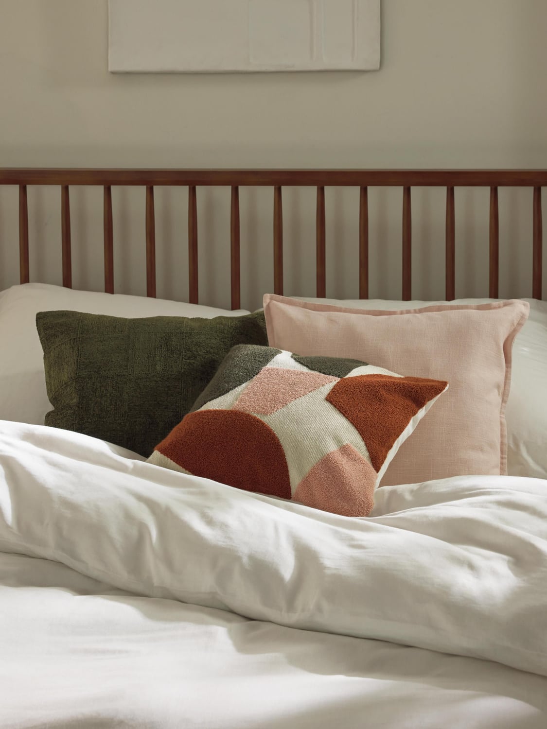 Lavena Cotton Cushion Cover with Abstract Decoration