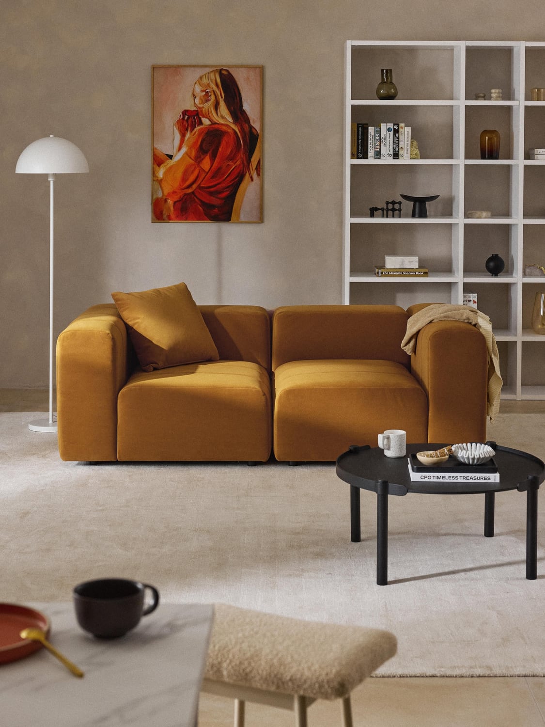 Alserio Modular Velvet Sofa Lena (3-seater)