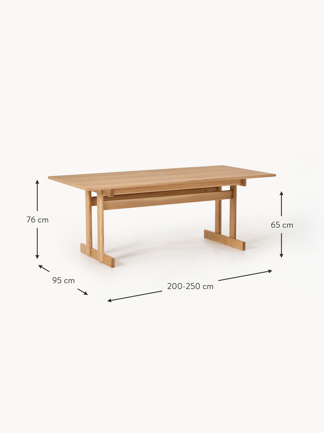 Arliano Extendable Oak Wood Dining Table — available in several sizes