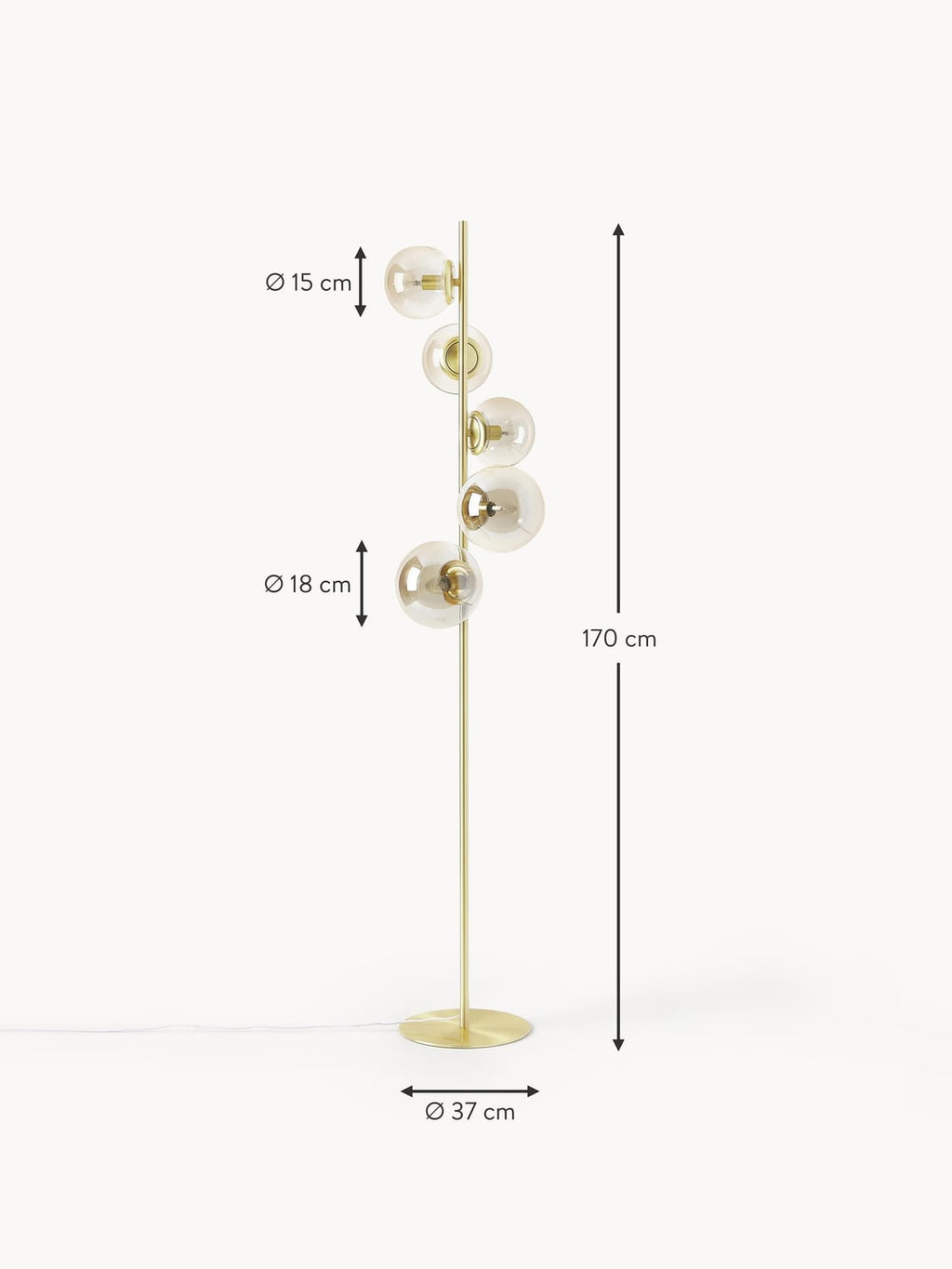 Mariano Glass Floor Lamp