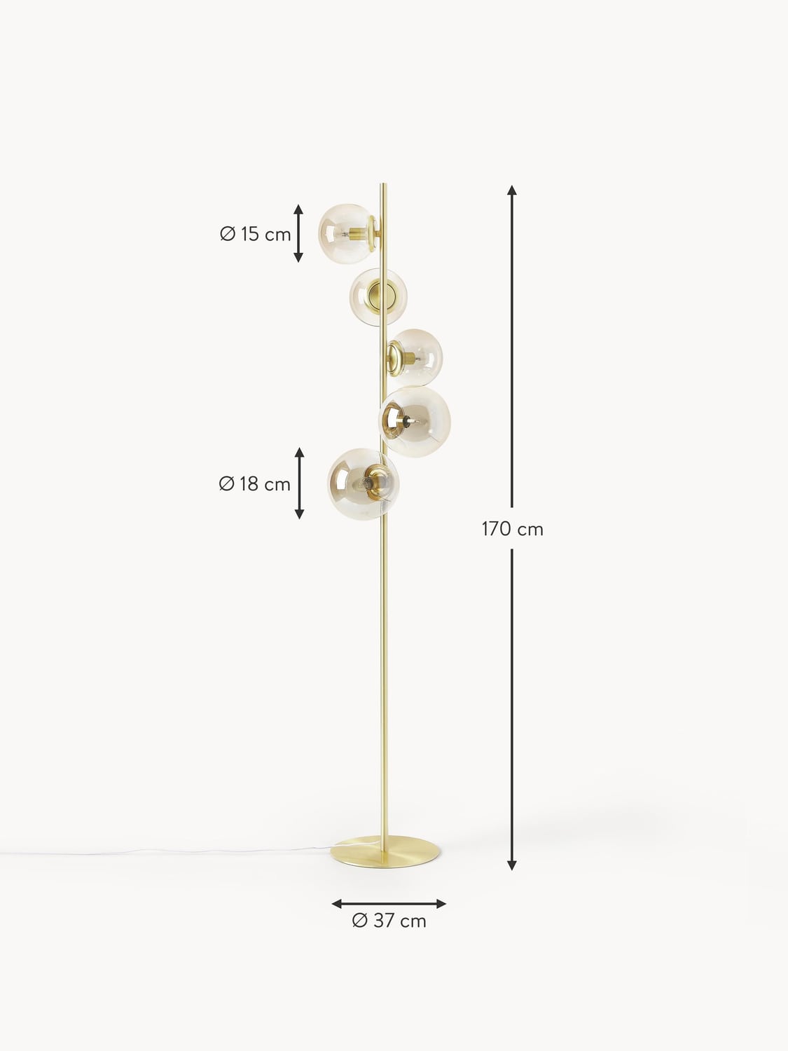 Mariano Glass Floor Lamp