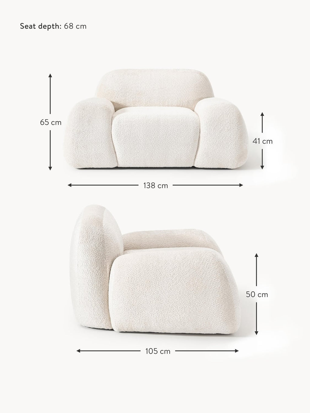 Bellara Teddy-Bouclé Lounge Chair