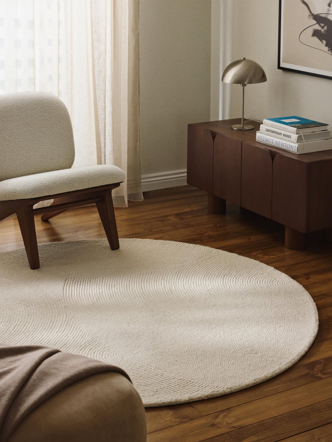 Carate Round Hand-Tufted Wool Rug