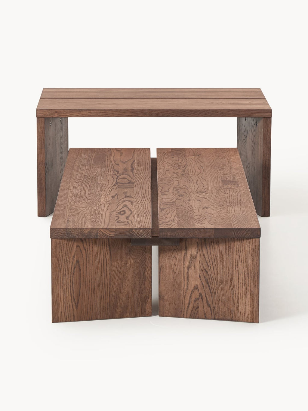 Lomazzo Oak Wood Coffee Tables (set of 2)