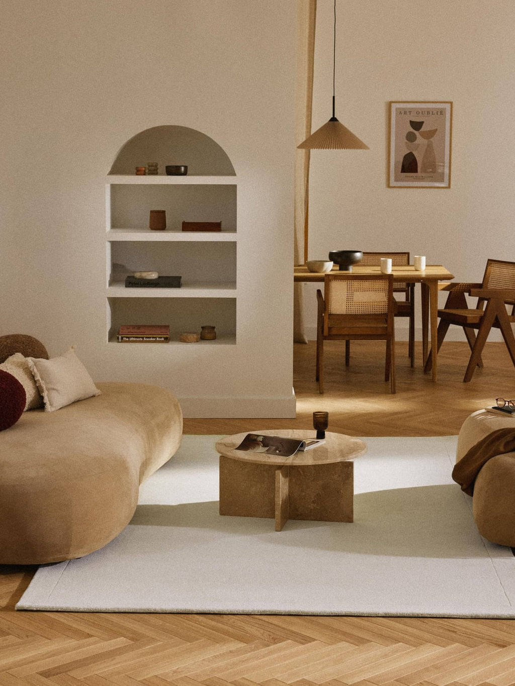 Idroso Hand-Tufted Low-Pile Wool Rug