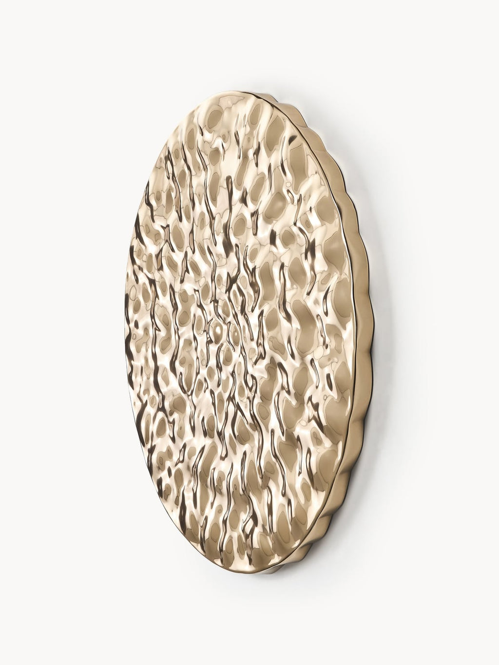 Peglio Wall Object with Hammered Surface, Ø 120 cm