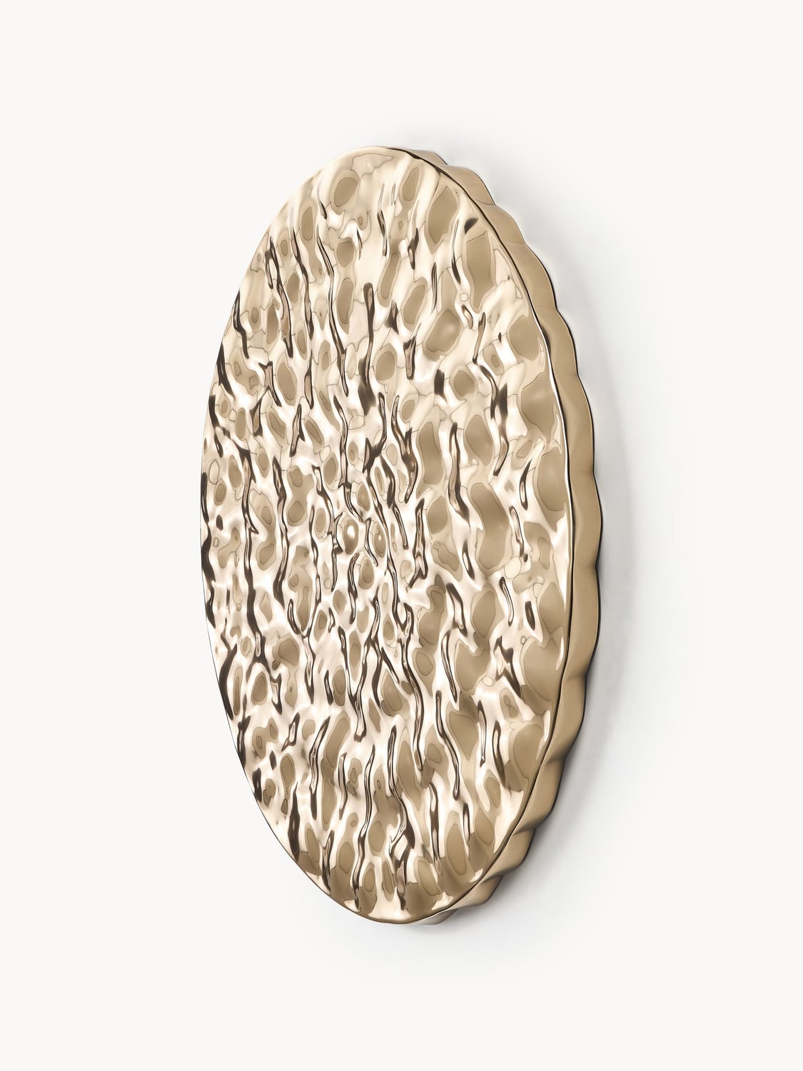 Peglio Wall Object with Hammered Surface, Ø 120 cm