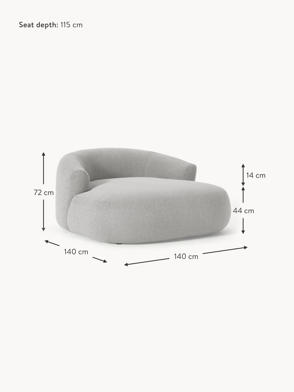 Lavena XL Bouclé Lounge Chair