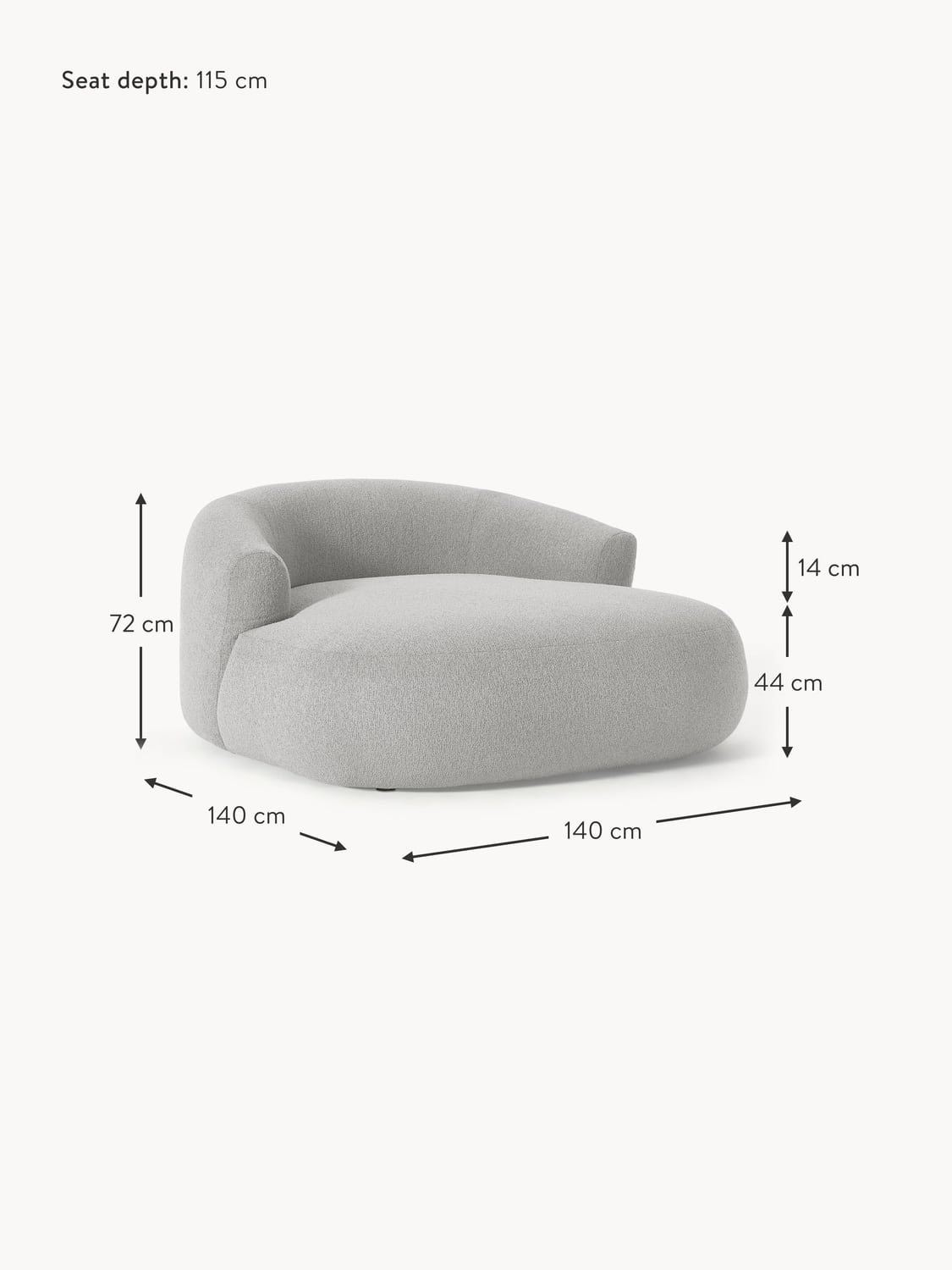 Lavena XL Bouclé Lounge Chair