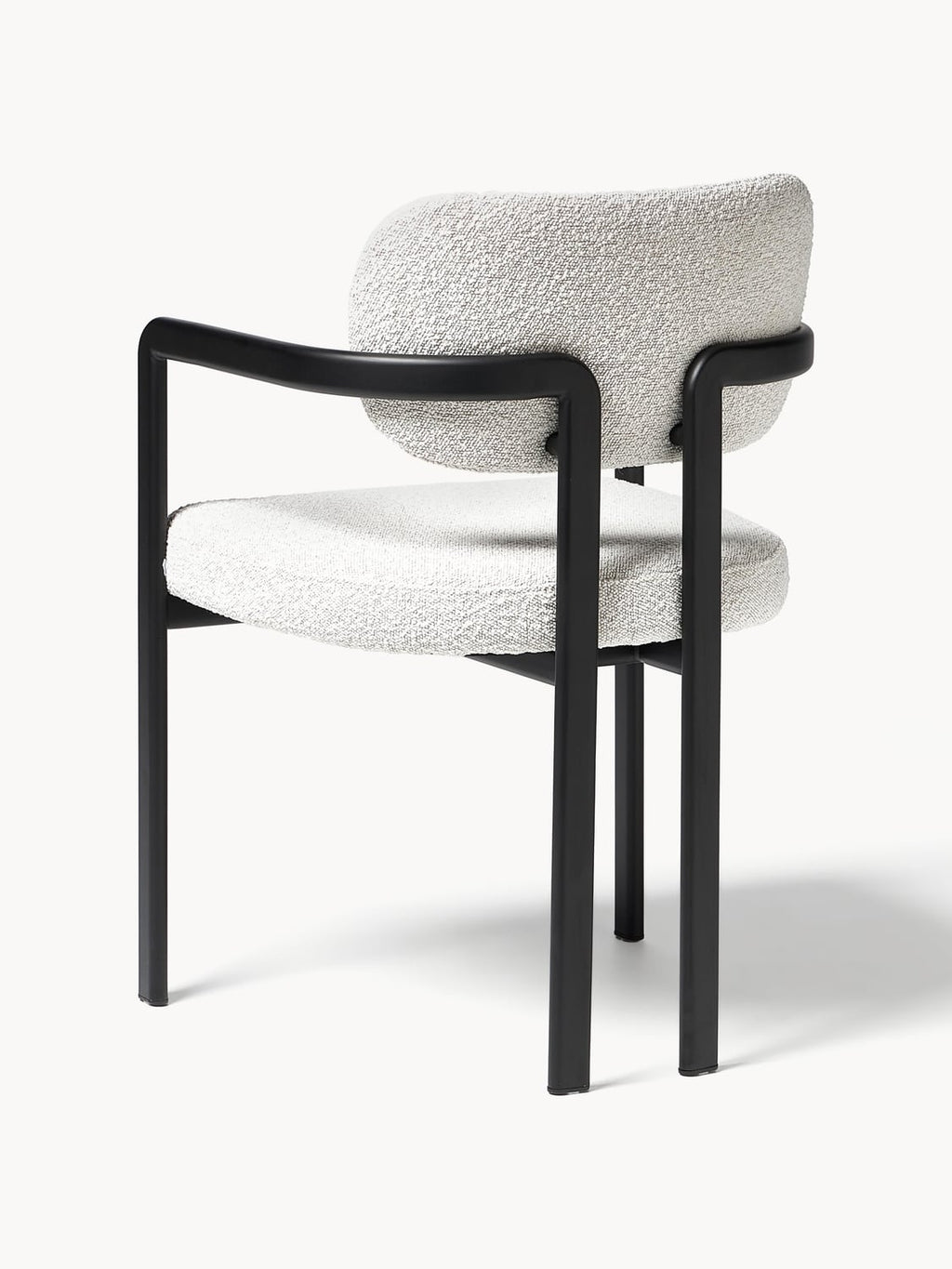 Veniano Upholstered Bouclé Dining Chair with Armrests