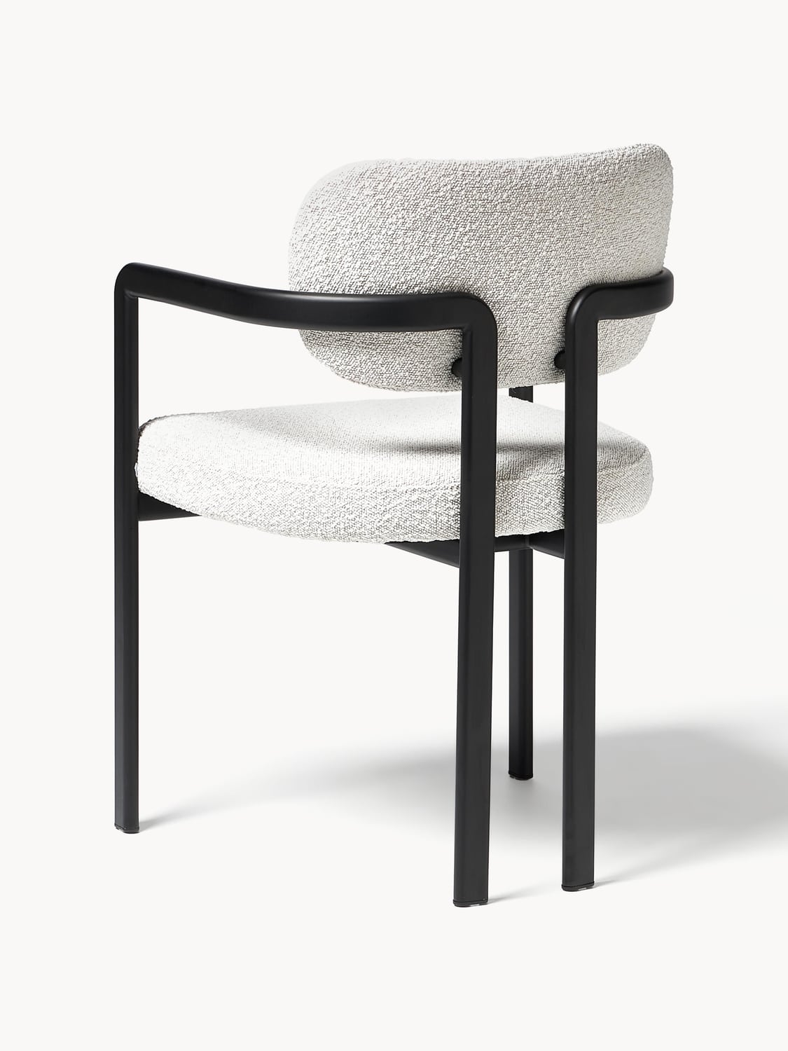 Veniano Upholstered Bouclé Dining Chair with Armrests