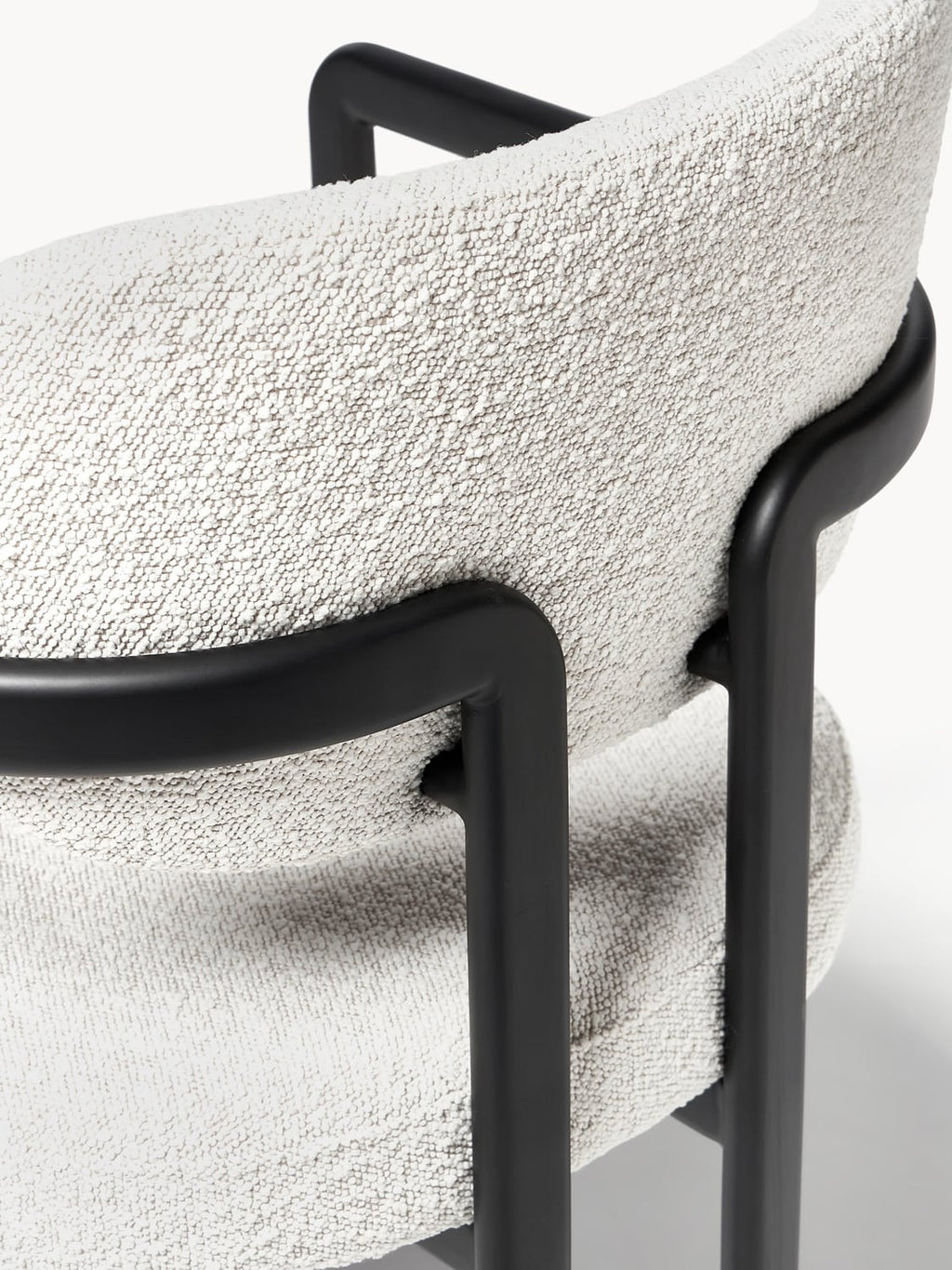 Veniano Upholstered Bouclé Dining Chair with Armrests