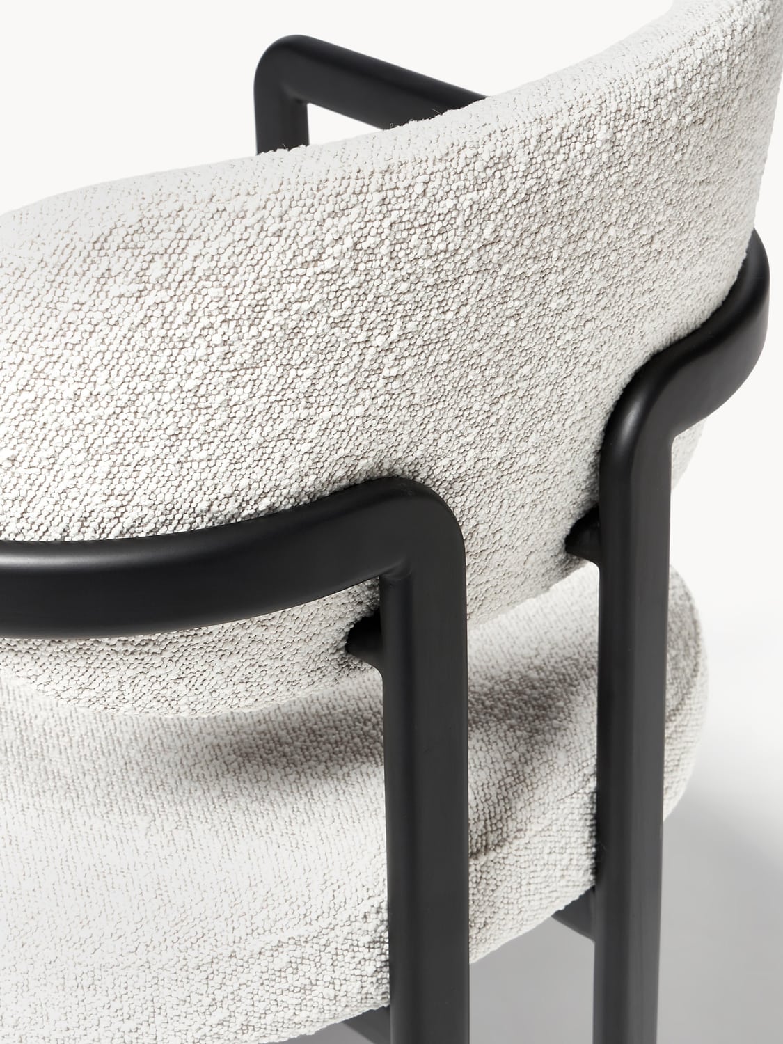 Veniano Upholstered Bouclé Dining Chair with Armrests