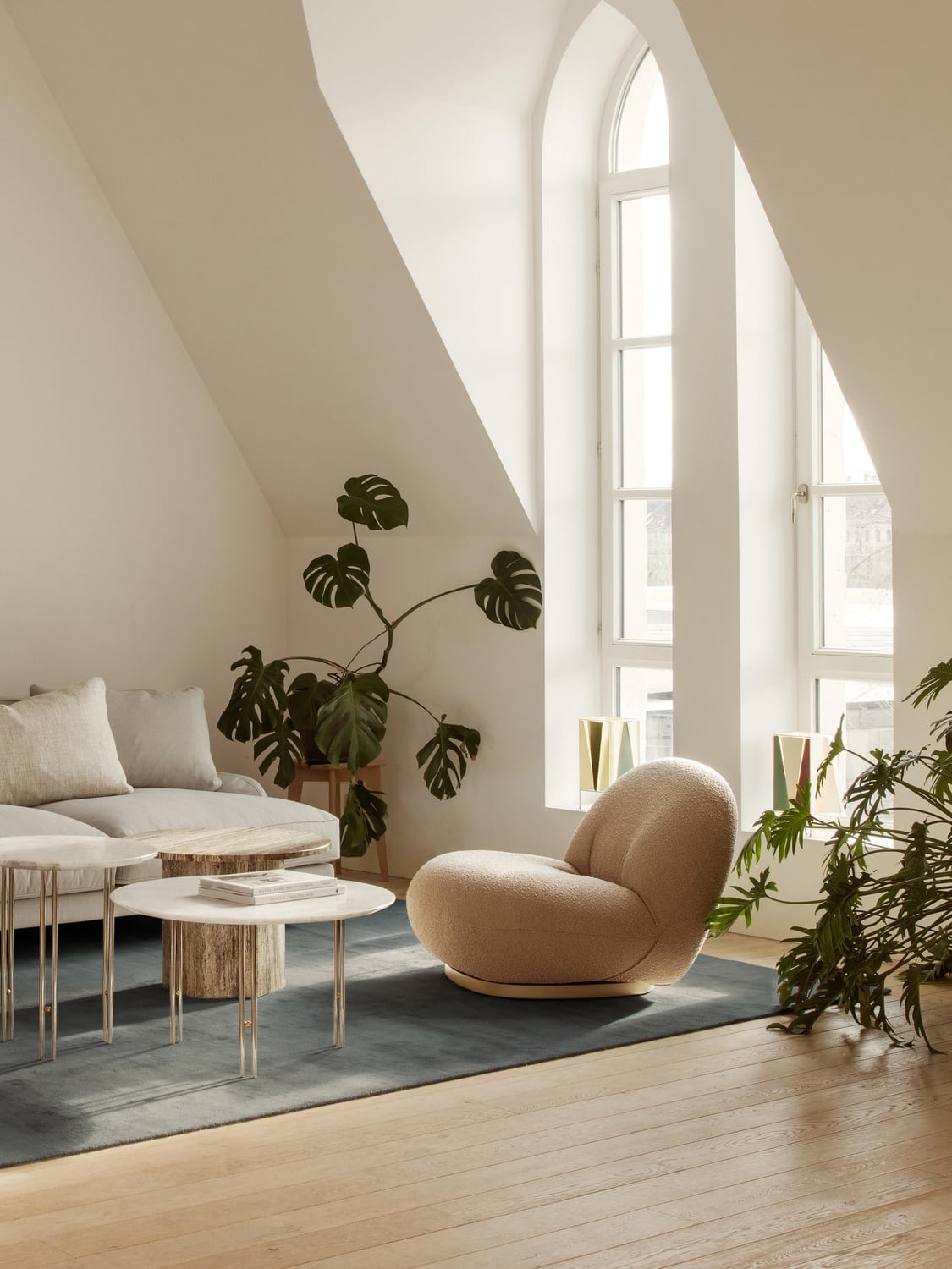 Bellara Round Marble Coffee Table, Ø 70 cm