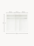 Dosso Modular Hinge Door Wardrobe, 250 cm Wide — available in several sizes