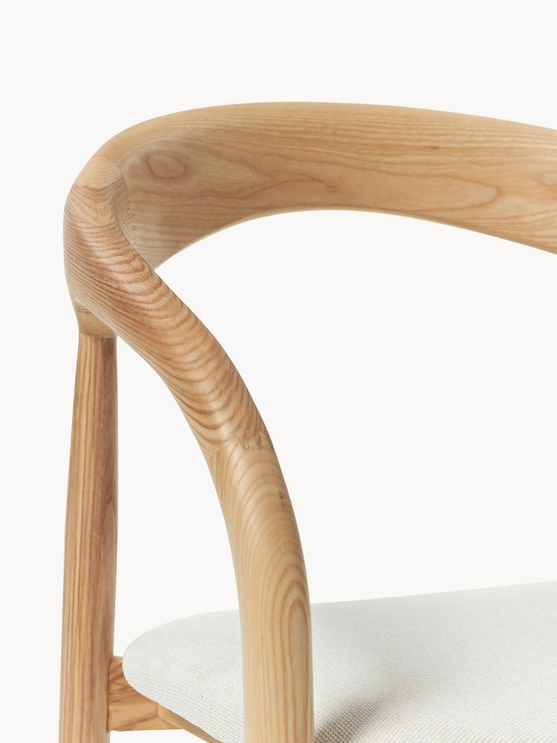 Gera Ash Wood Dining Chair with Seat Cushion
