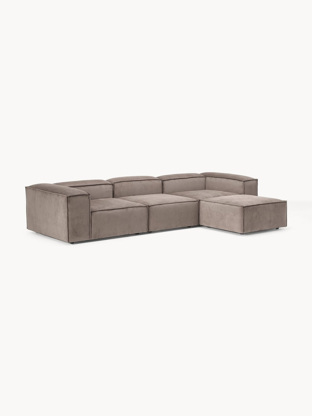 Tavordo Corduroy Modular Sofa (4-seater) with Ottoman (left/right)