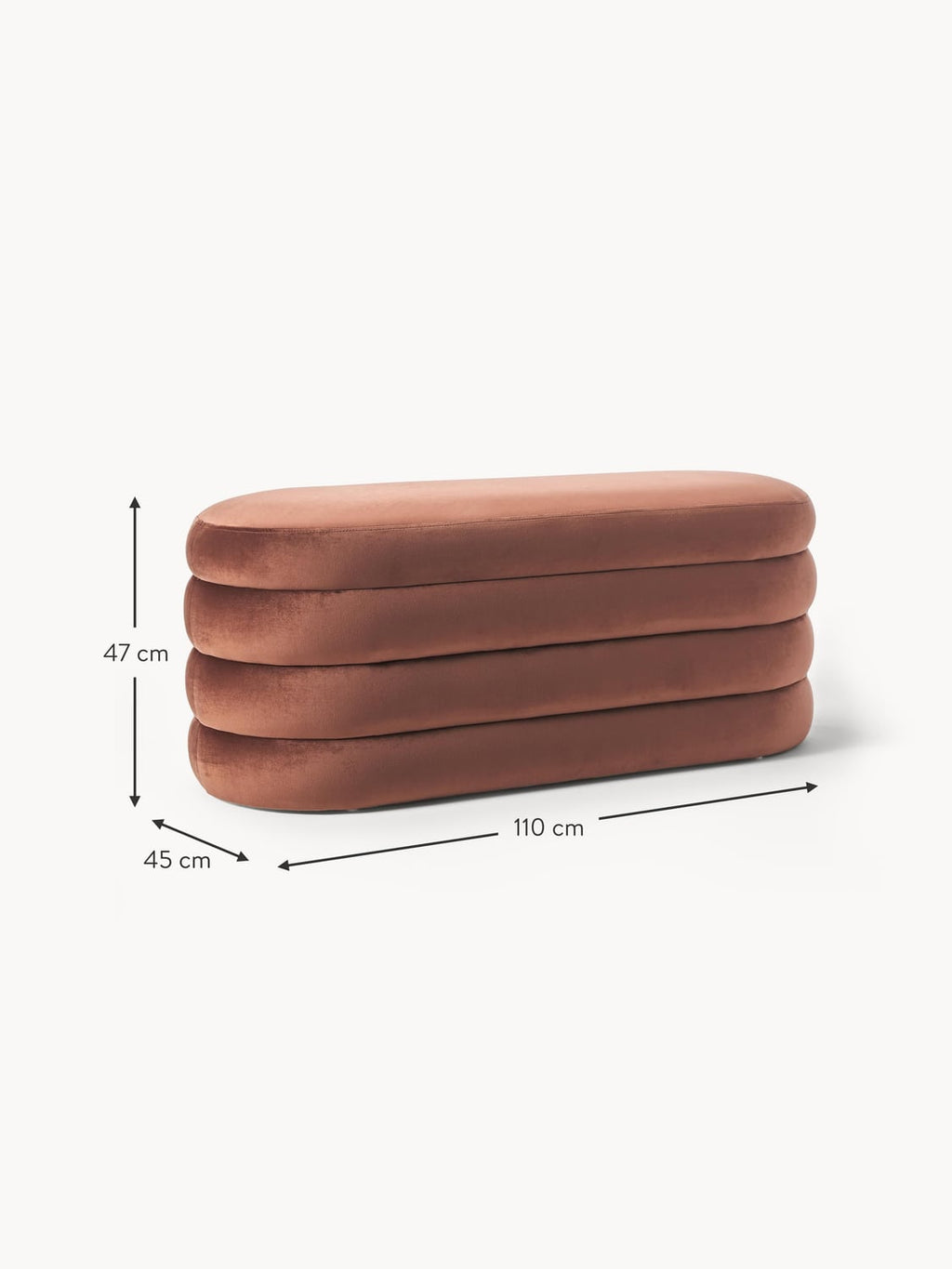 Alserio Velvet Upholstered Bench