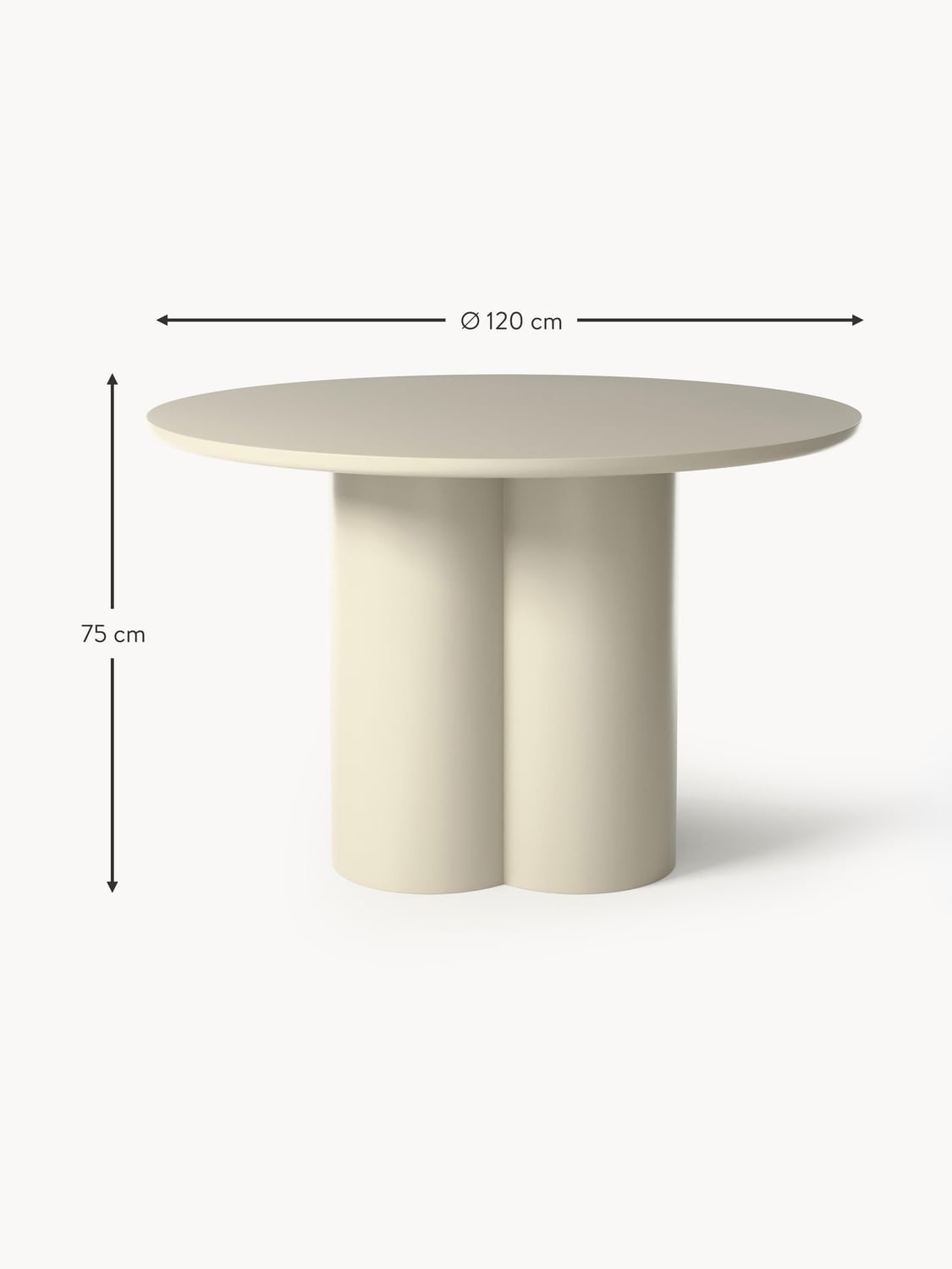 Proserpio Round Dining Table Keva, Ø 120 cm