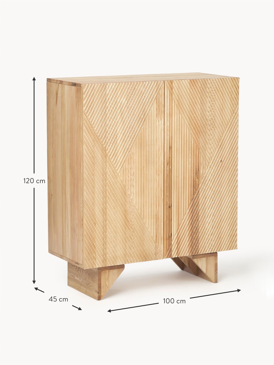 Bizzarone Ash Wood Highboard
