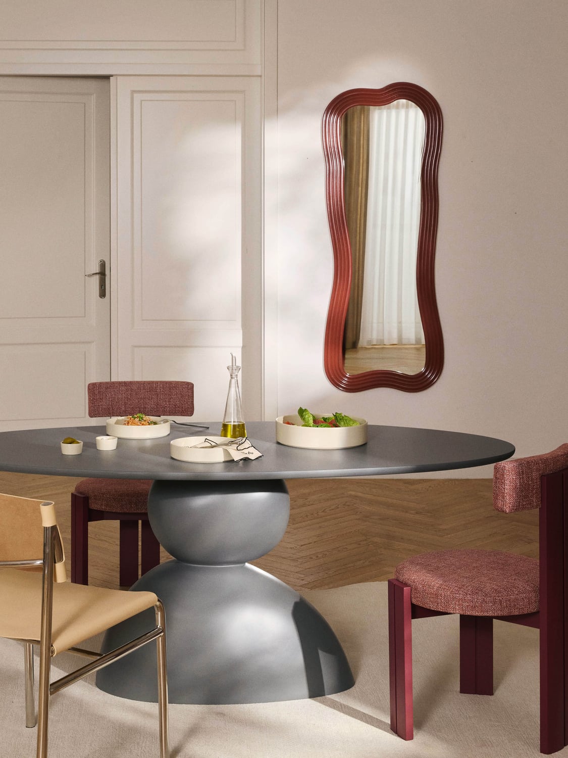Rodero Full-Length Wall Mirror with Wavy Frame