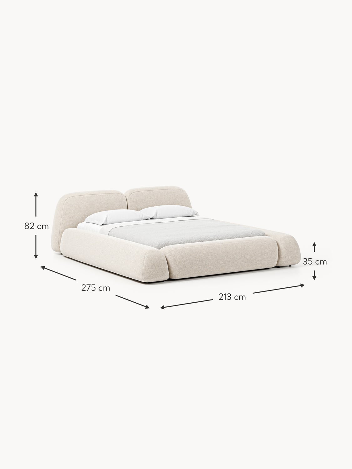 Bellara Upholstered Bouclé Bed with Storage