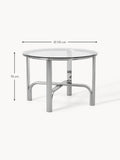 Lambrugo Round Dining Table with Glass Top — available in several sizes
