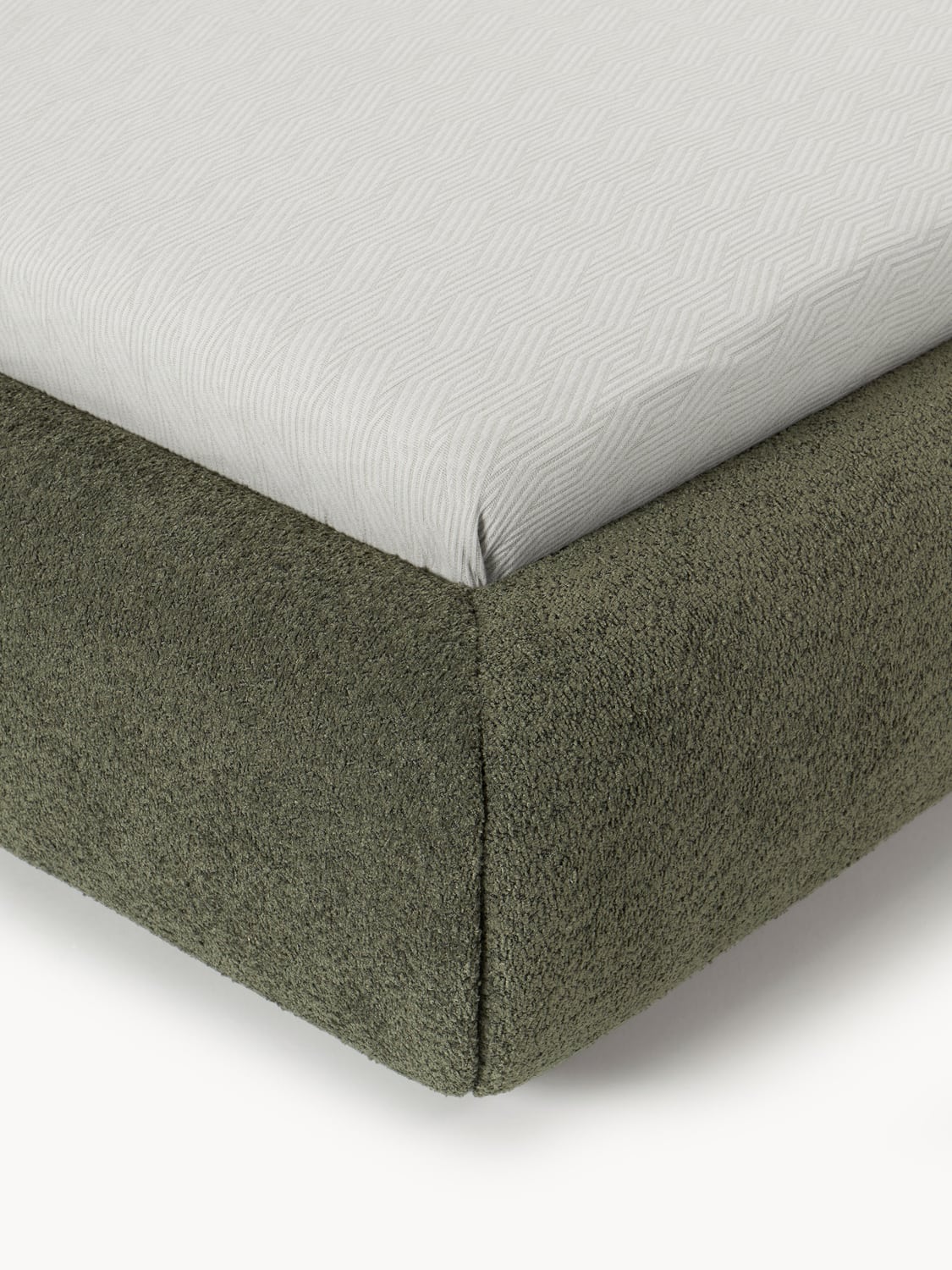 Corvara Upholstered Teddy Bouclé Bed