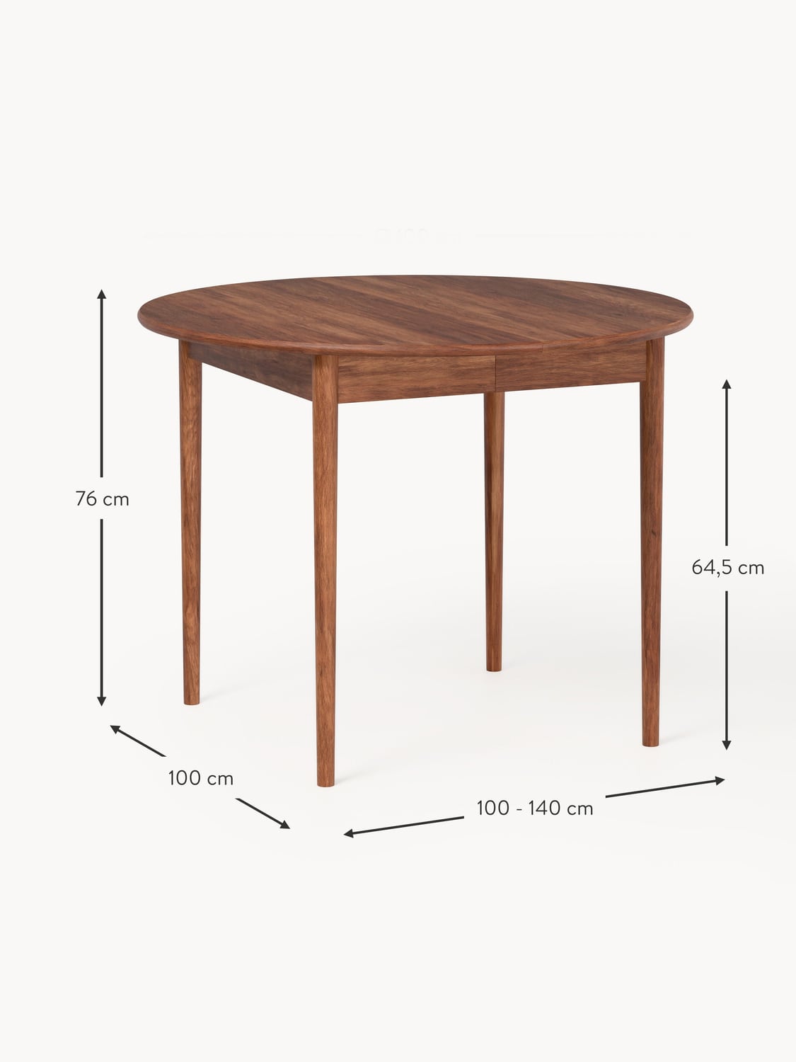 Brunate Round Extendable Dining Table — available in several sizes