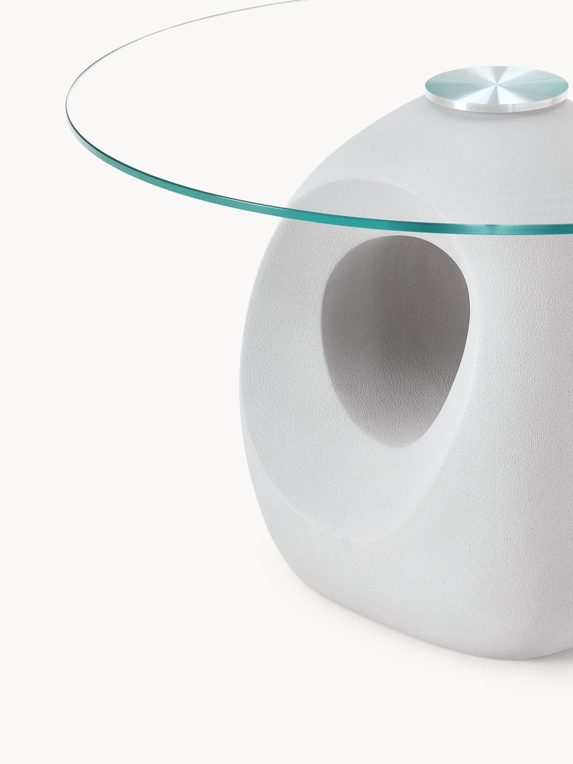 Inverigo Round Dining Table with Glass Top — available in several sizes