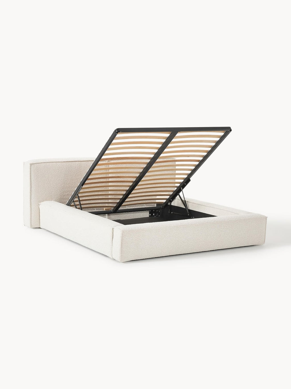 Tavordo Upholstered Bouclé Bed with Storage Space