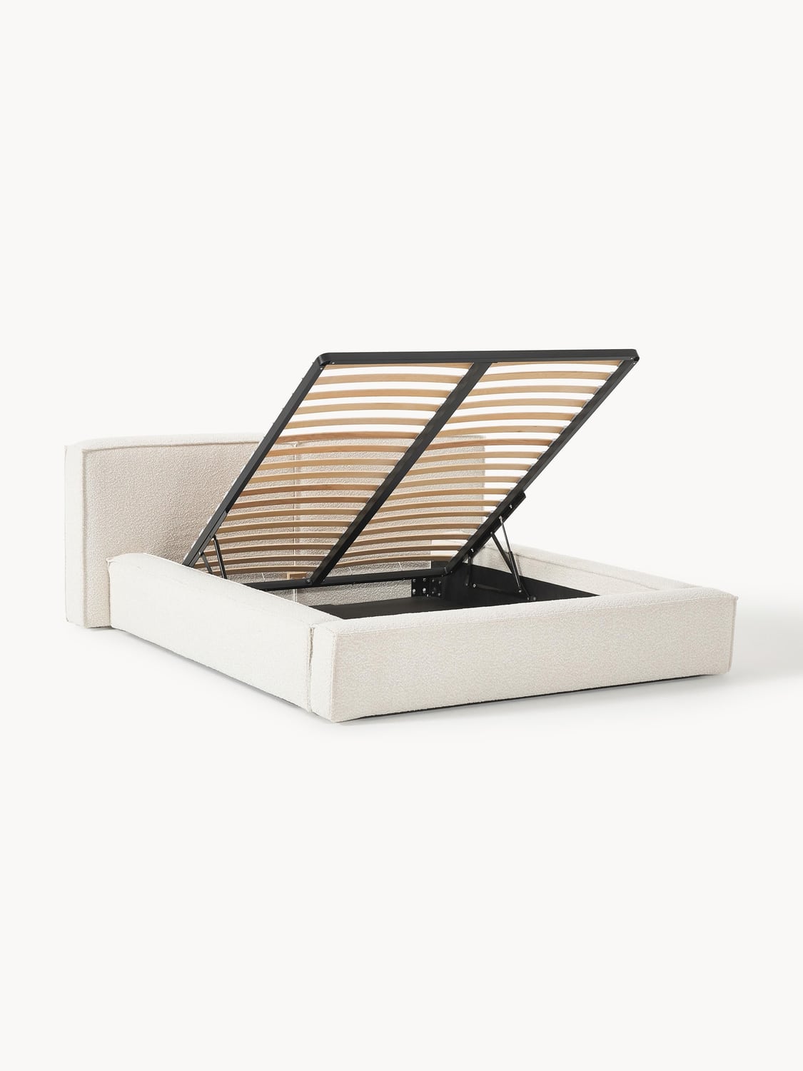 Tavordo Upholstered Bouclé Bed with Storage Space