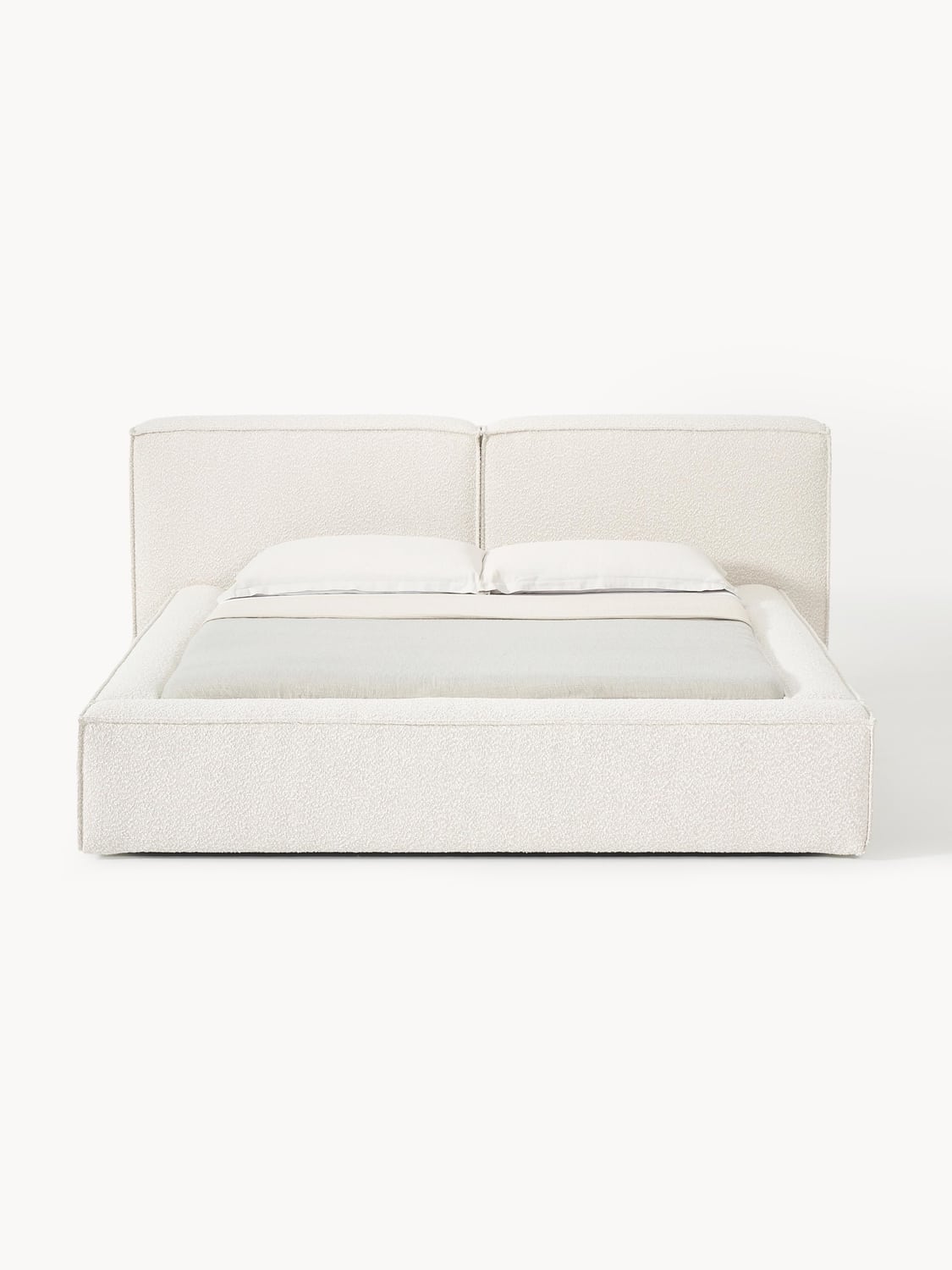 Tavordo Upholstered Bouclé Bed with Storage Space