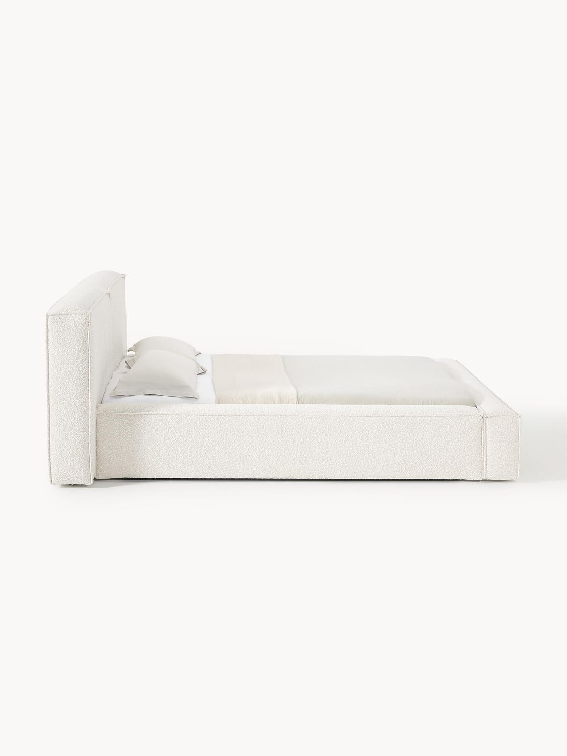 Tavordo Upholstered Bouclé Bed with Storage Space
