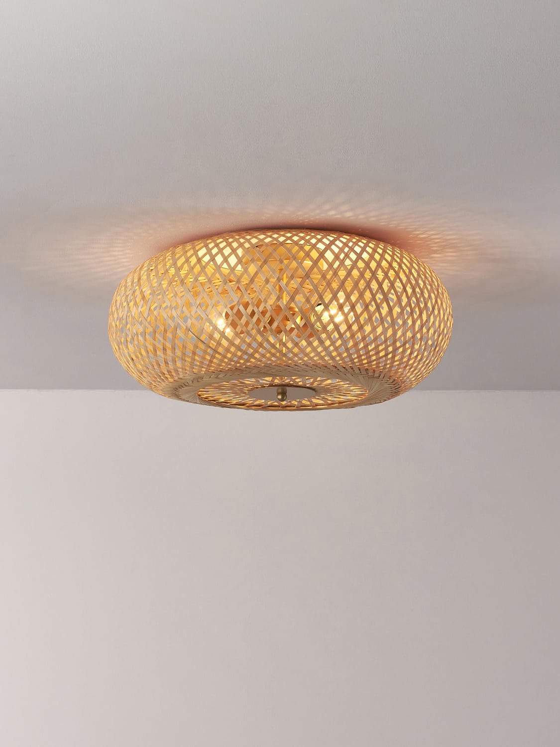 Senna Bamboo Design Ceiling Lamp, Untreated