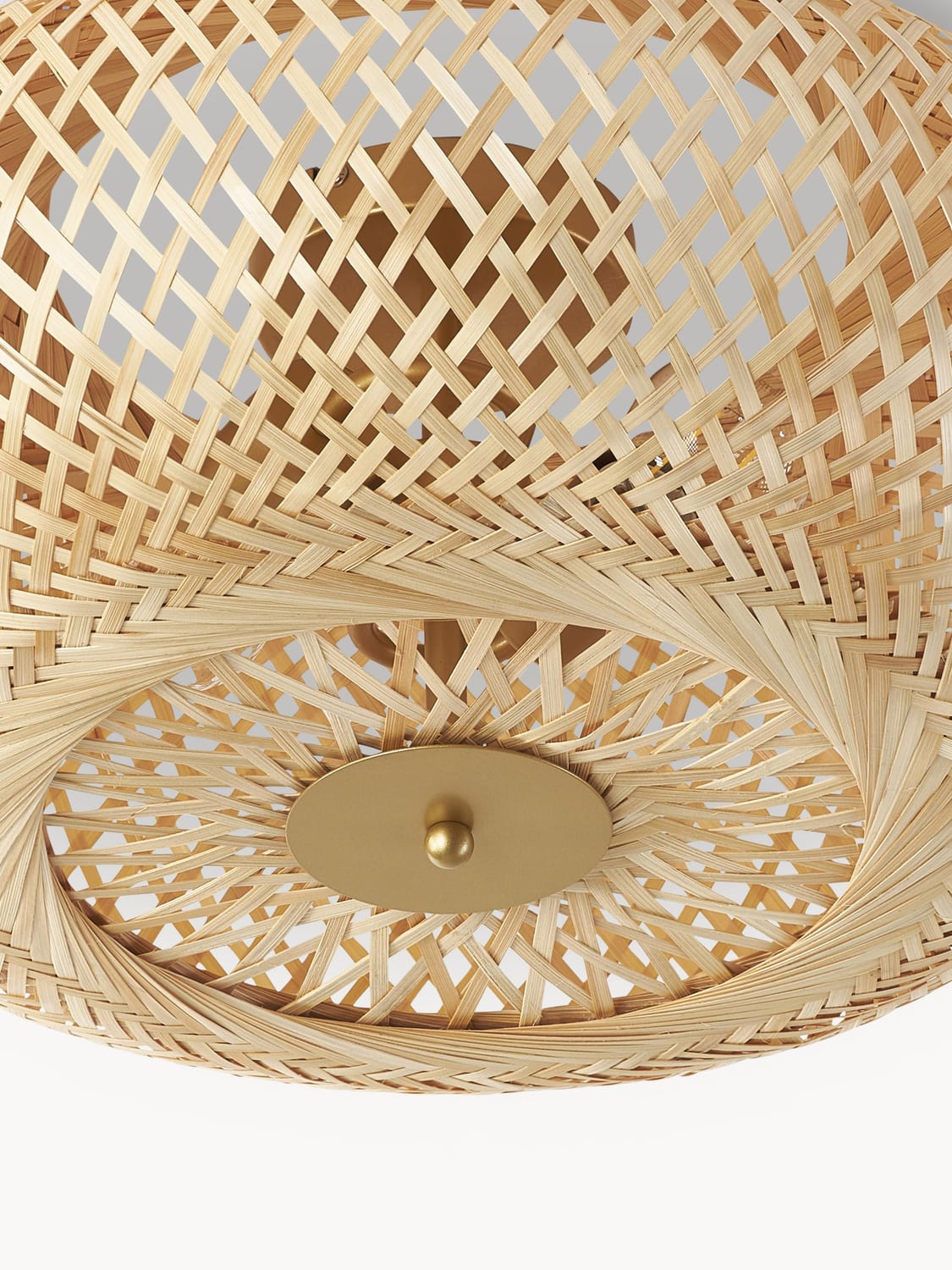 Senna Bamboo Design Ceiling Lamp, Untreated