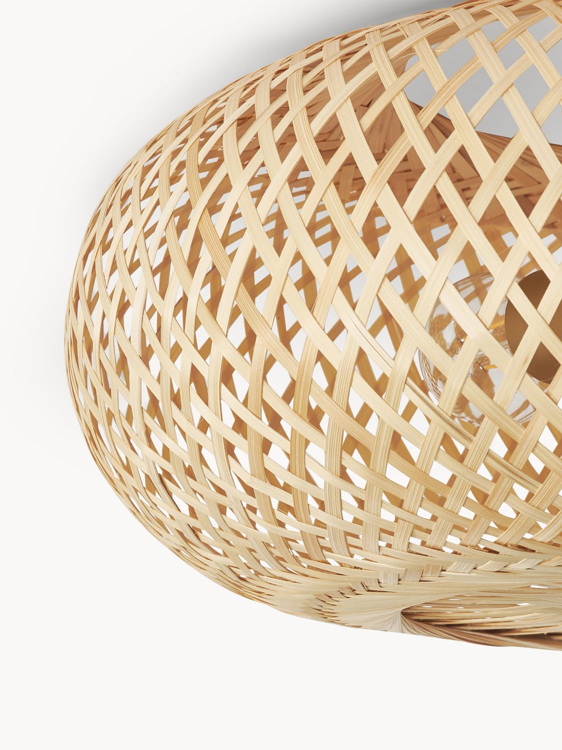 Senna Bamboo Design Ceiling Lamp, Untreated