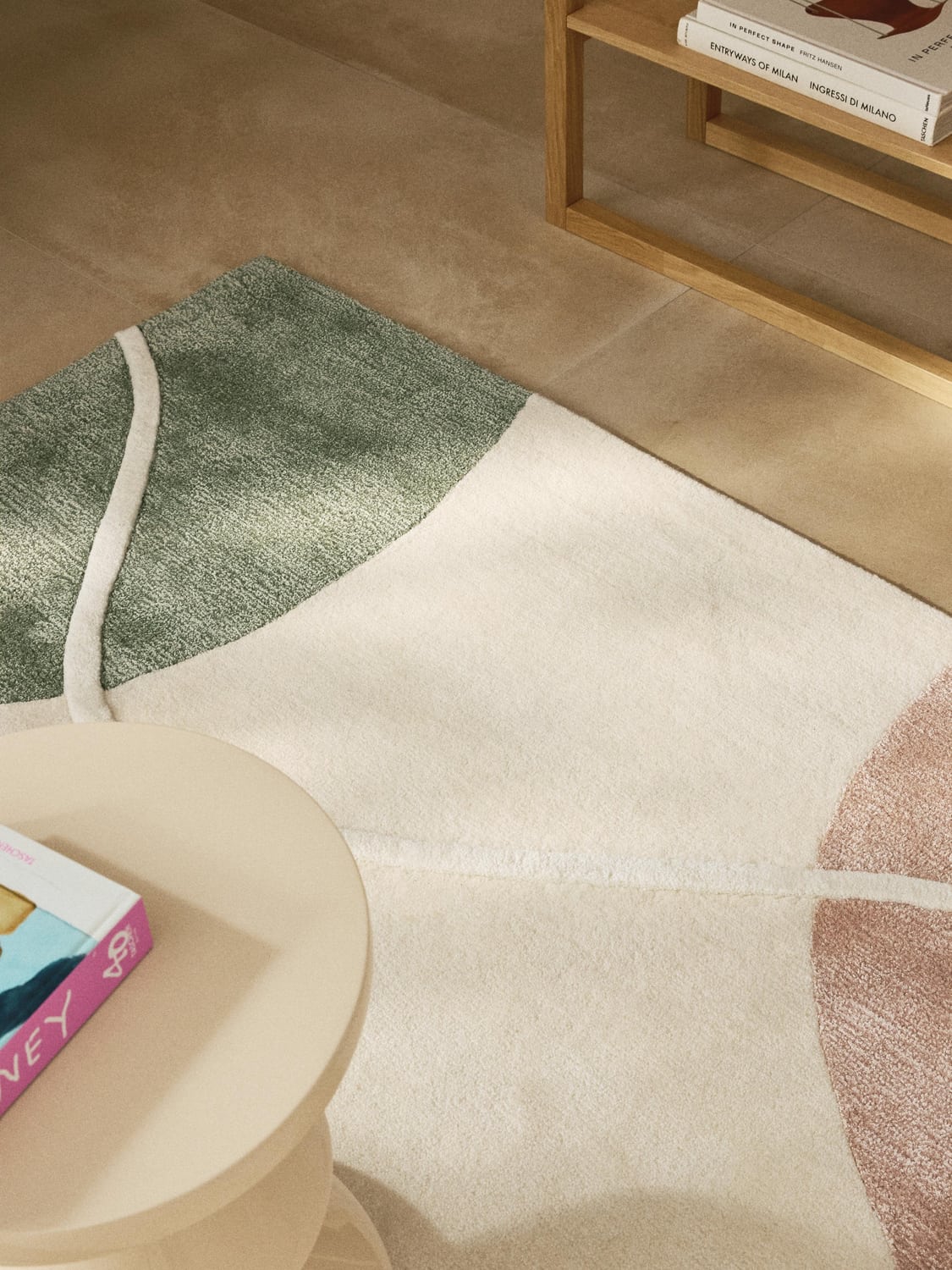 Veniano High-Low Wool Rug, Hand-Tufted