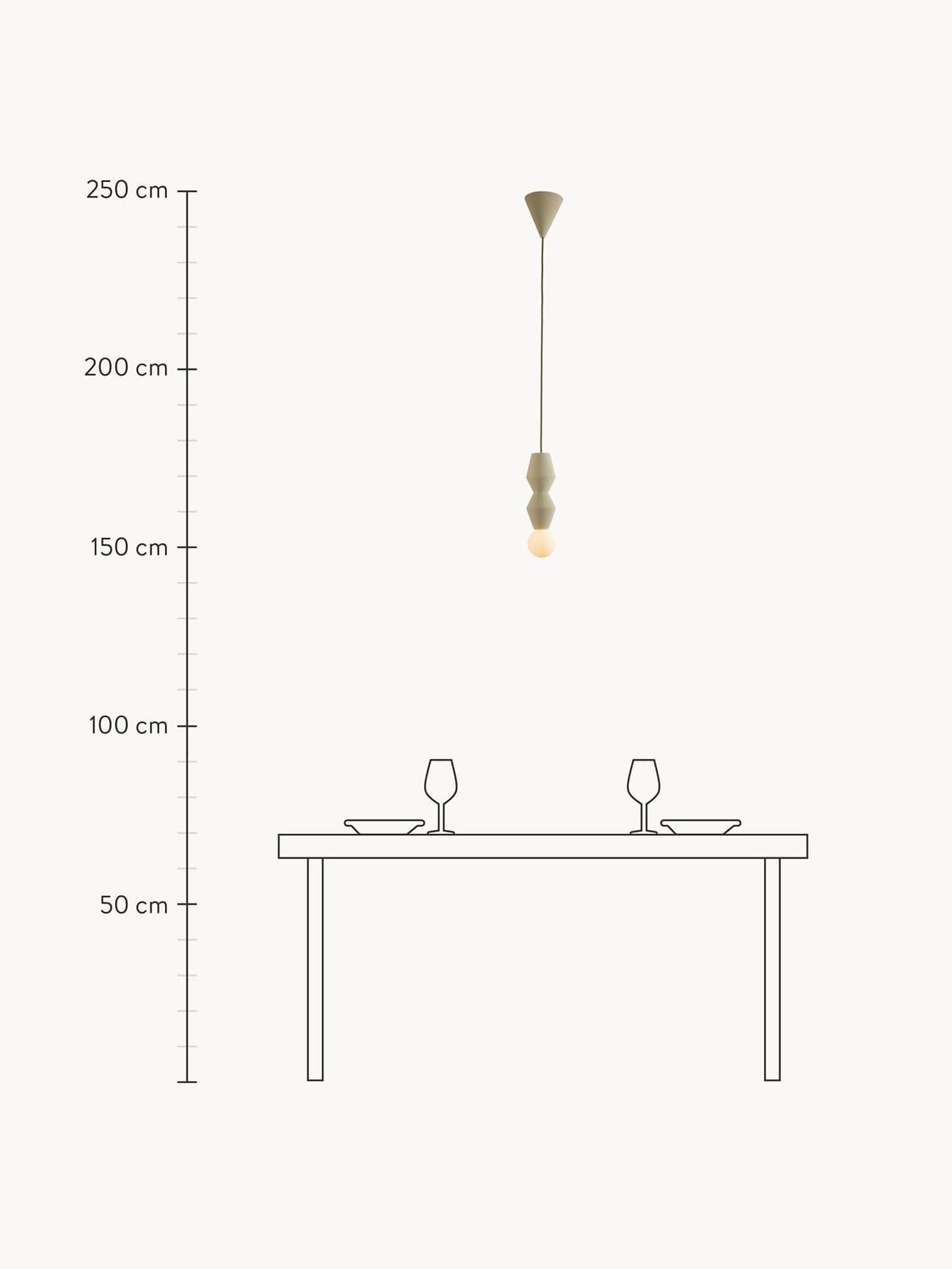 Lambrugo Small Handmade Dimmable Pendant Light STUCCO No. 2