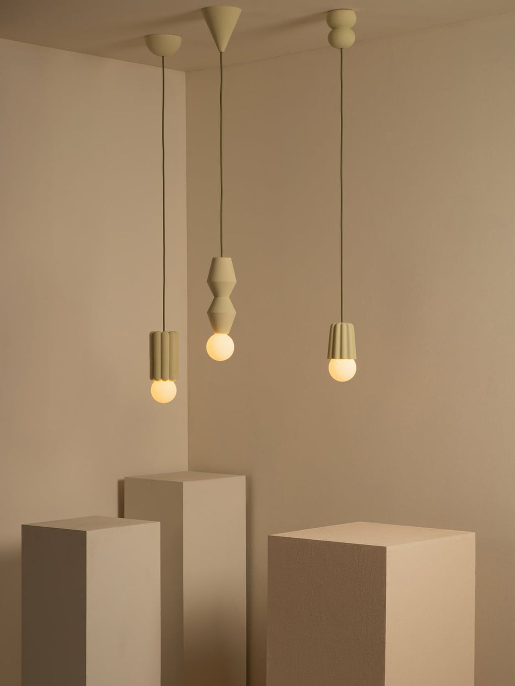 Lambrugo Small Handmade Dimmable Pendant Light STUCCO No. 2