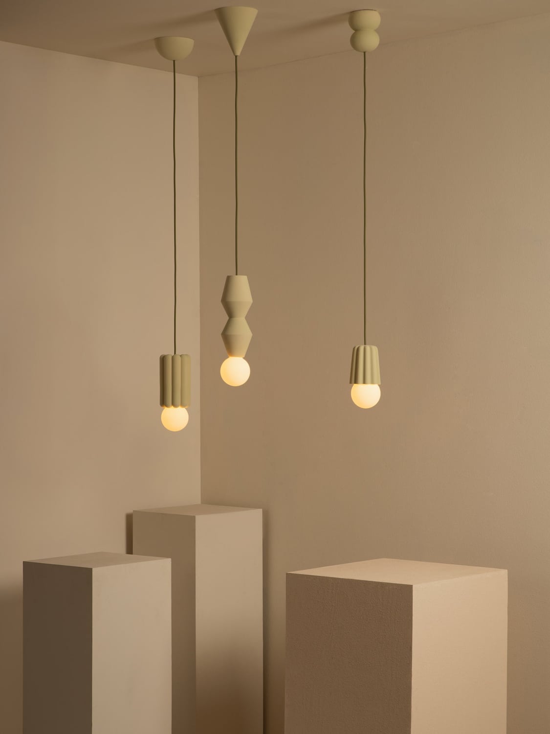 Lambrugo Small Handmade Dimmable Pendant Light STUCCO No. 2